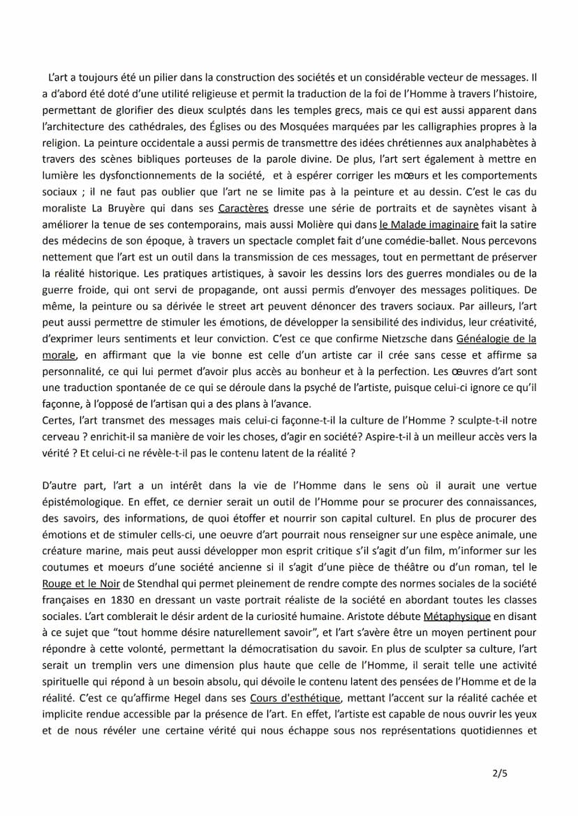 Sujet : Peut-on reprocher à l'art d'être inutile ?
Dans notre quotidien, nous avons probablement déjà adressé un reproche à une personne de 