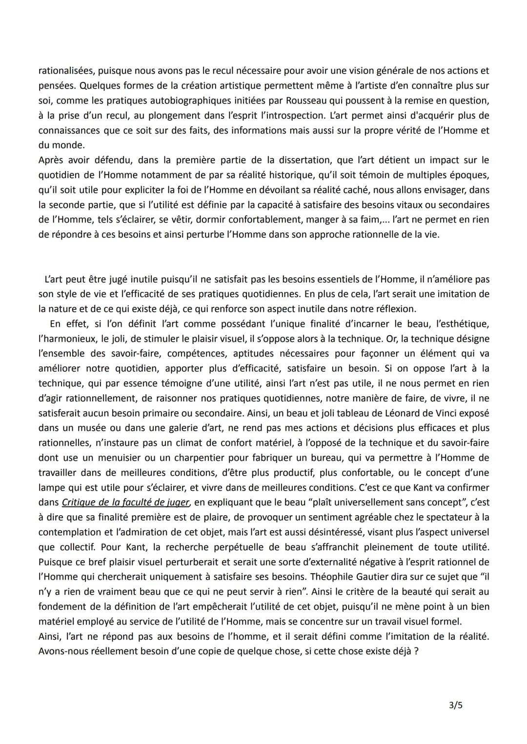 Sujet : Peut-on reprocher à l'art d'être inutile ?
Dans notre quotidien, nous avons probablement déjà adressé un reproche à une personne de 