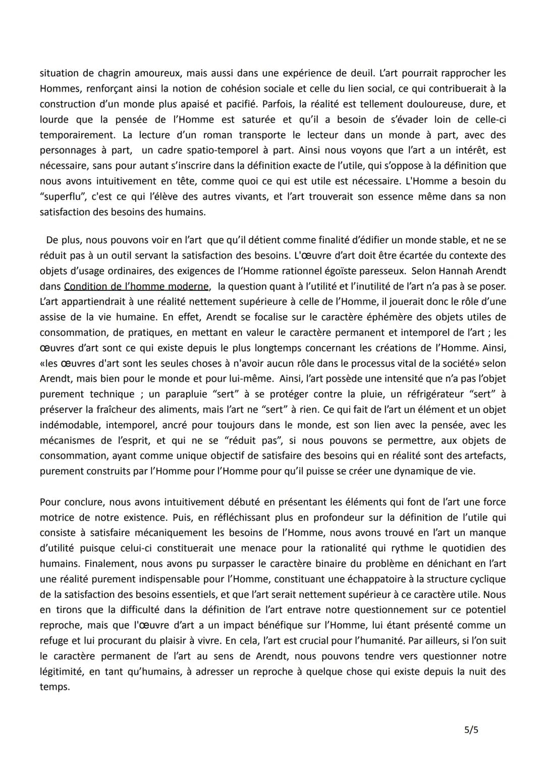 Sujet : Peut-on reprocher à l'art d'être inutile ?
Dans notre quotidien, nous avons probablement déjà adressé un reproche à une personne de 