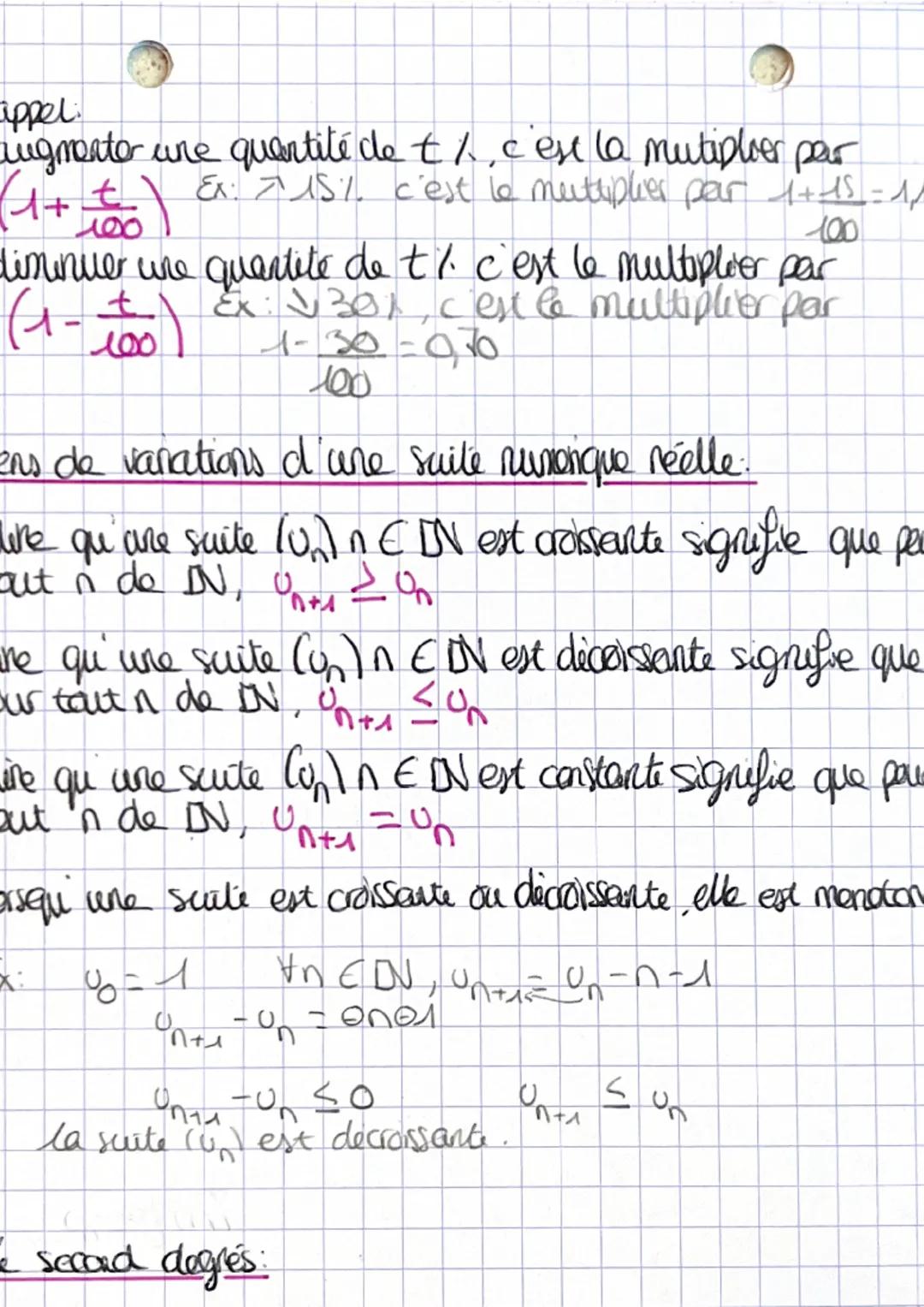 suites numénques:
1- definition:
une suite reale u est une fonction definice sear ON (ou seulement pour
tout entier naturel na P OU PENT et 