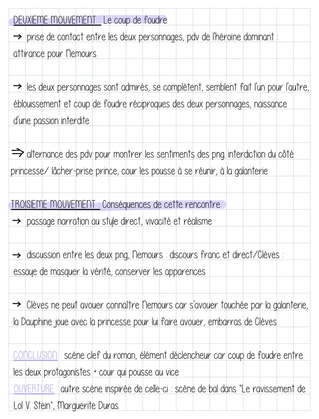 Oral de bac
extrait : rencontre au bal avec M. de Nemours.
Introduction
→ AUTEUR : Madame de Lafayette, issue d'une famille aristocratique.
