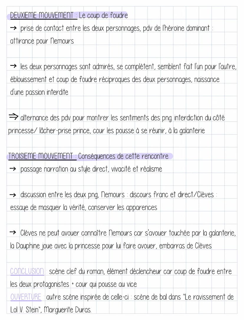 Oral de bac
extrait : rencontre au bal avec M. de Nemours.
Introduction
→ AUTEUR : Madame de Lafayette, issue d'une famille aristocratique.
