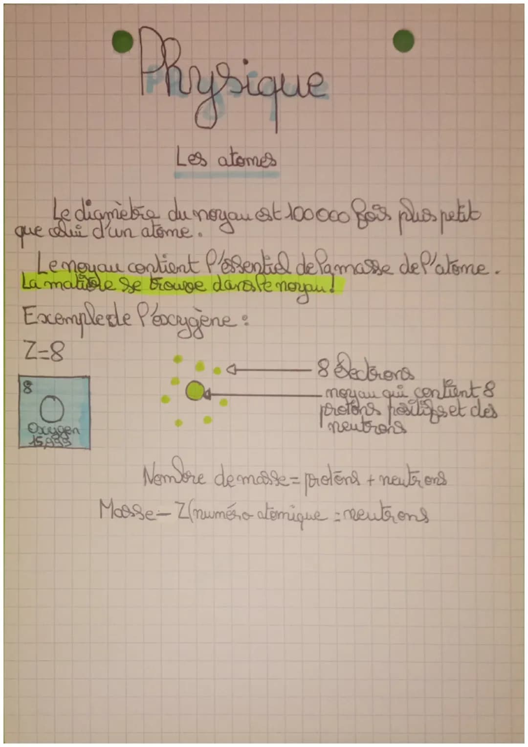 Noyan P
•Physique
Les atomes
Lenoyaux contient 2 types.
de particules : des protons
(charges positivement let
des neutrons (sans charge
Elec