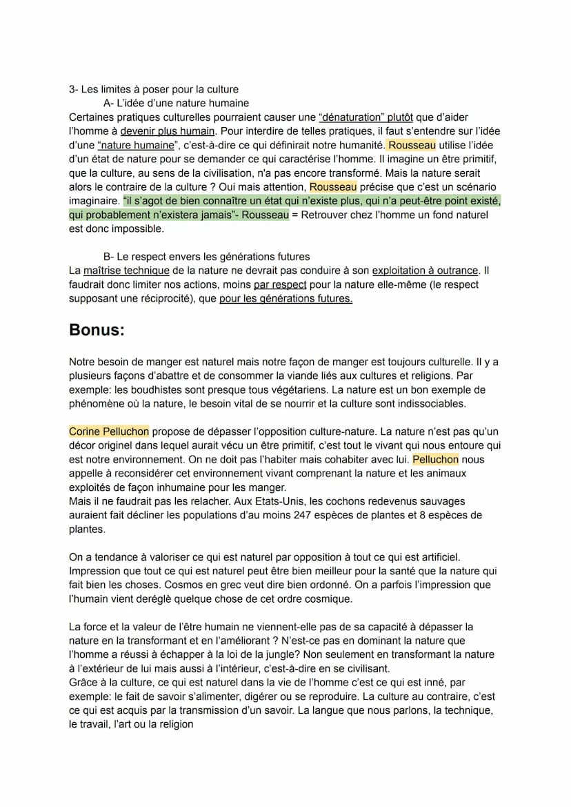 La nature
tout ce qui entoure l'homme et qui n'est pas créé par lui
l'être profond d'une chose, on parle de l'être profonde de la nature de 