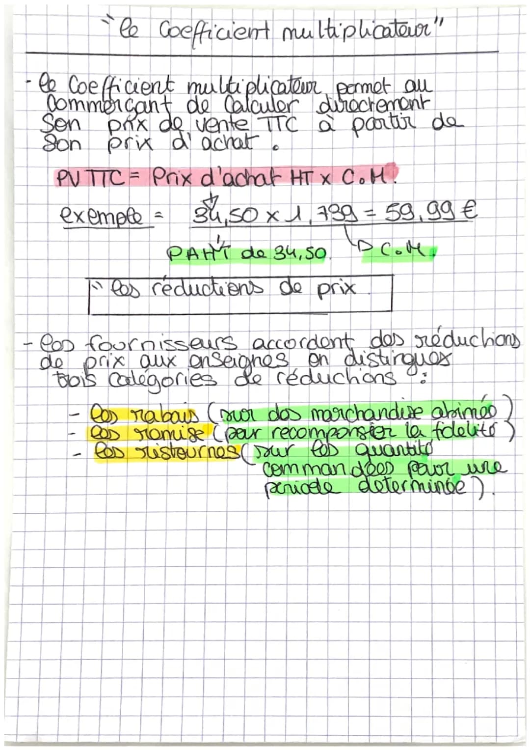 les prix et les marges
la fixation des prix par les coûts
Prix d'achat & prix du fournisseur
+ Prix d'achat + frais d'achat
Cour d'achat
fra