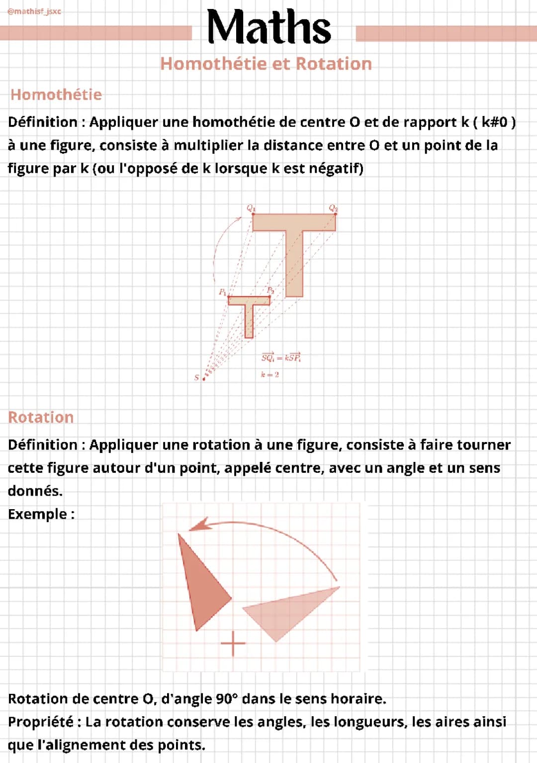 Rotation et homothétie