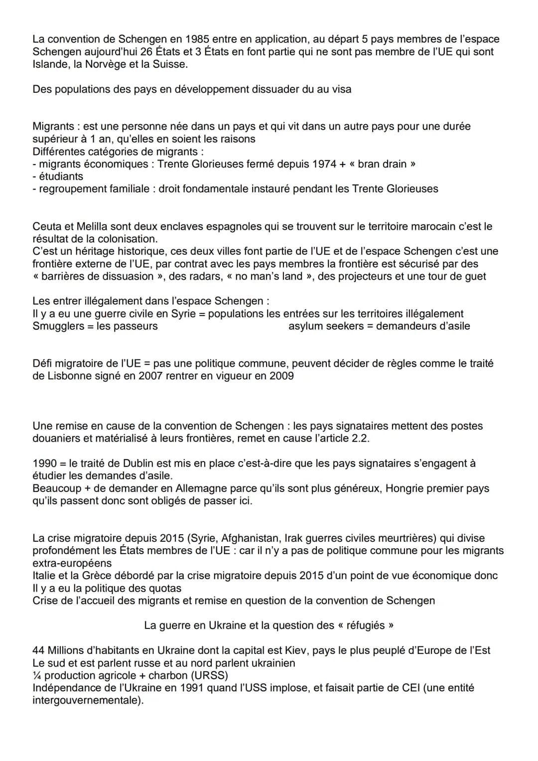 Fiche de révision géopolitique : les frontières
L'espace européen qui a connu le plus de bouleversements de frontières au XX s est l'Europe 
