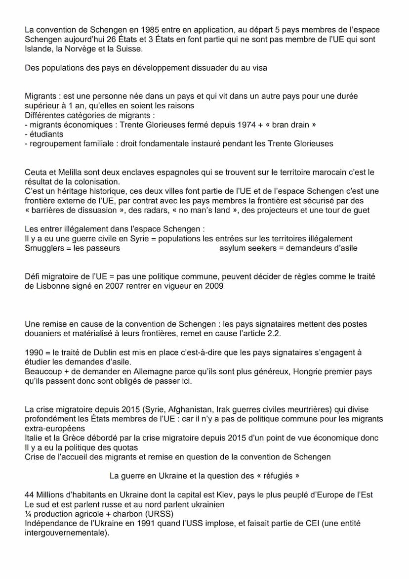 Fiche de révision géopolitique : les frontières
L'espace européen qui a connu le plus de bouleversements de frontières au XX s est l'Europe 