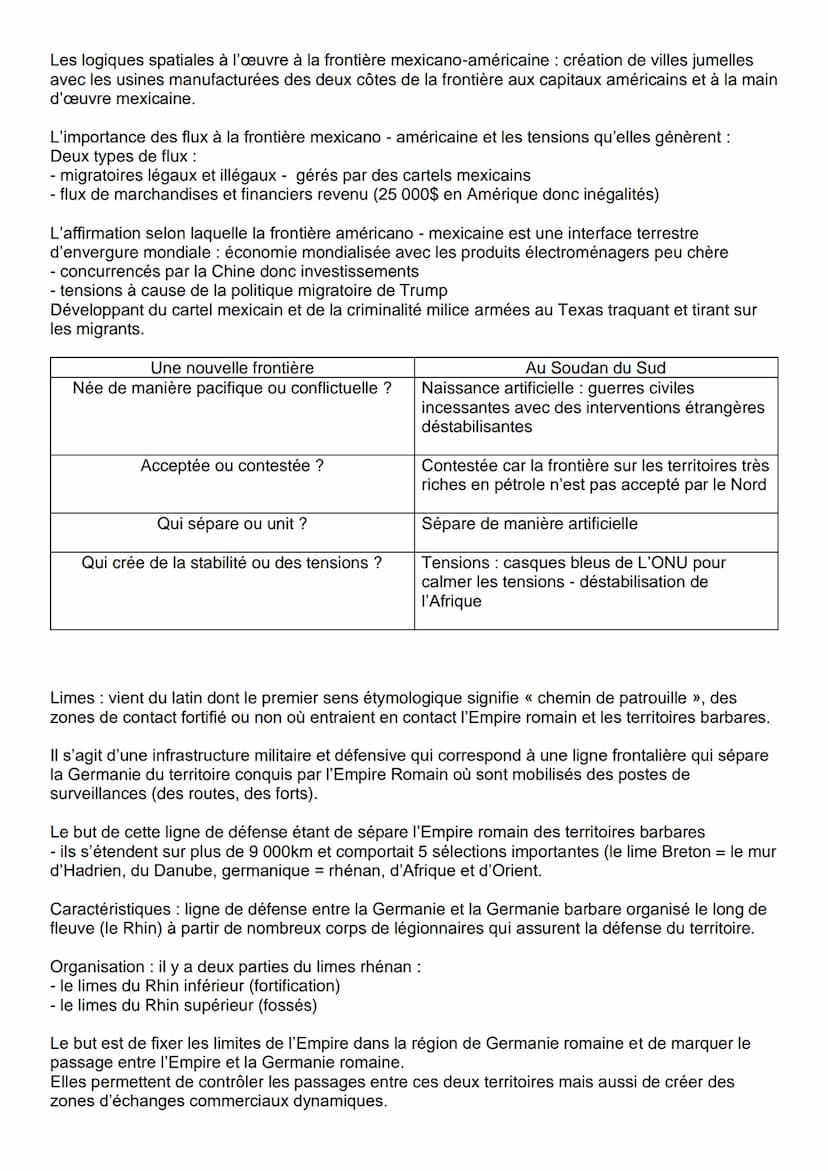 Fiche de révision géopolitique : les frontières
L'espace européen qui a connu le plus de bouleversements de frontières au XX s est l'Europe 