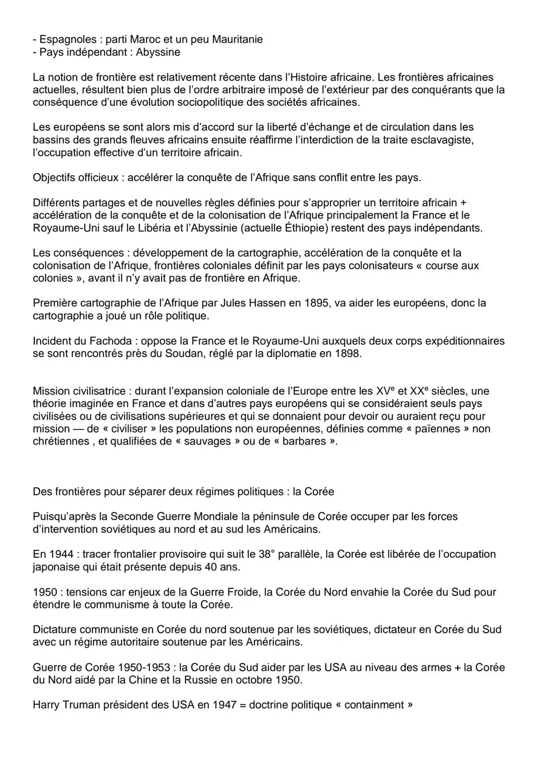 Fiche de révision géopolitique : les frontières
L'espace européen qui a connu le plus de bouleversements de frontières au XX s est l'Europe 