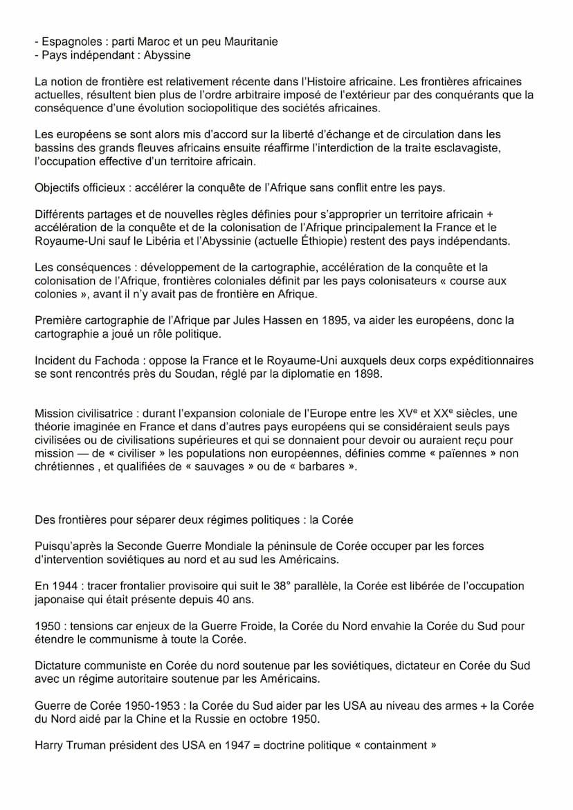 Fiche de révision géopolitique : les frontières
L'espace européen qui a connu le plus de bouleversements de frontières au XX s est l'Europe 