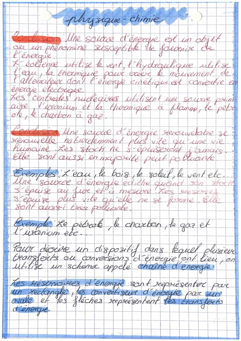 Forme d'énergie
energie cinethique.
énergie thermique
énergie électrique
energie lumineuse
energie chimique.
physique-chimie
Exemples
ventil