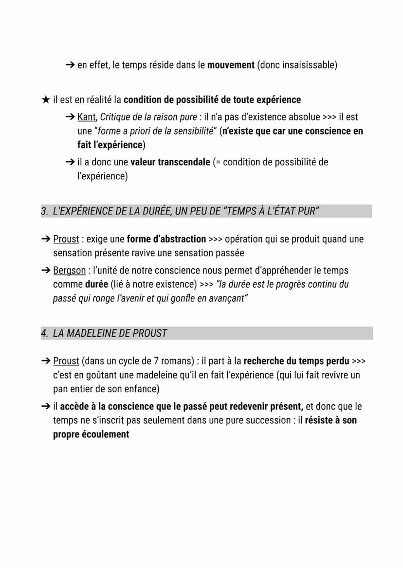 Le temps
définition temps: milieu indéfini et homogène caractérisé par sa double nature:
1. la continuité : le temps est un flux ininterromp