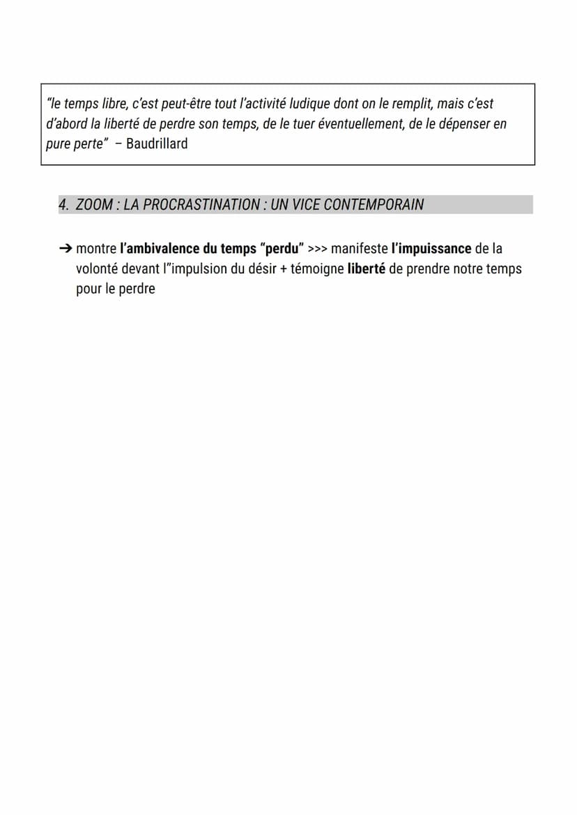Le temps
définition temps: milieu indéfini et homogène caractérisé par sa double nature:
1. la continuité : le temps est un flux ininterromp