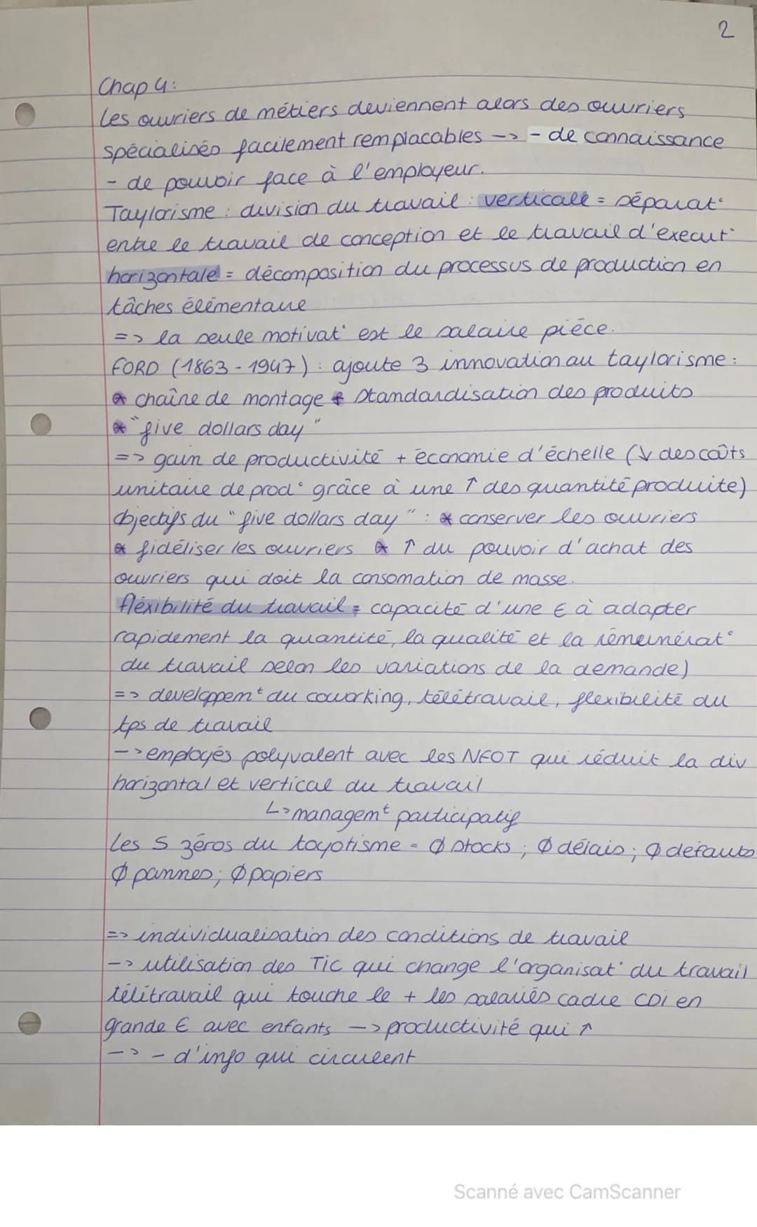 Chap 4:
Travailler & prod de B ets; activité productive
T
Emplois = travail rémunéré
un salarié à un rapport de subordination avec son emplo