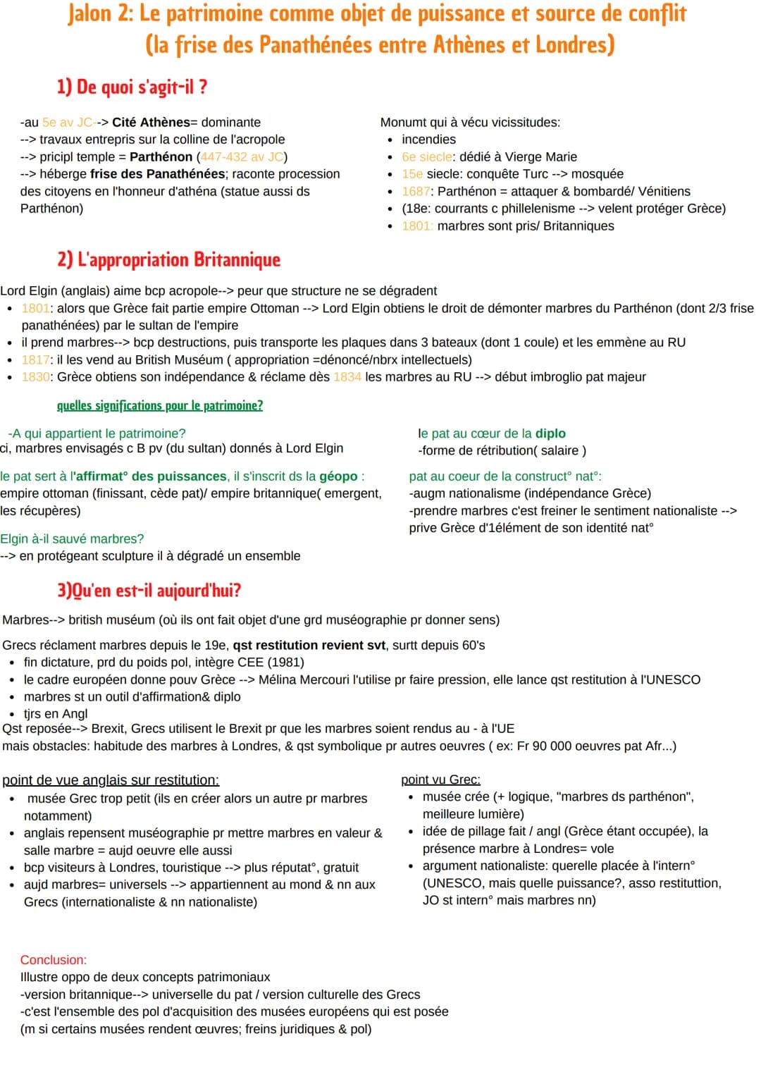 HGGSP
Thème 2: identifier, protéger et
valoriser le patrimoine
Intro: I) Du patrimoine familial au patrimoine collectif: évolution d'un conc