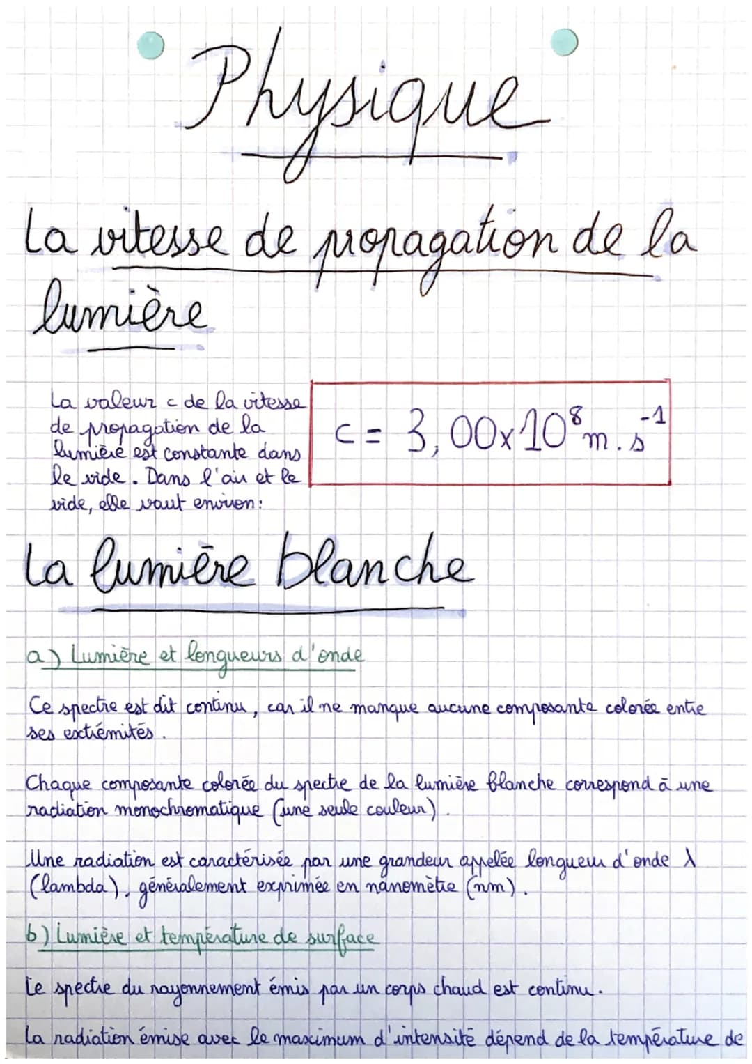 "Physique"
La vitesse de propagation de la
lumière
La valeur c de la vitesse
de
de la
propagation
lumière est constante dans.
le vide. Dans 
