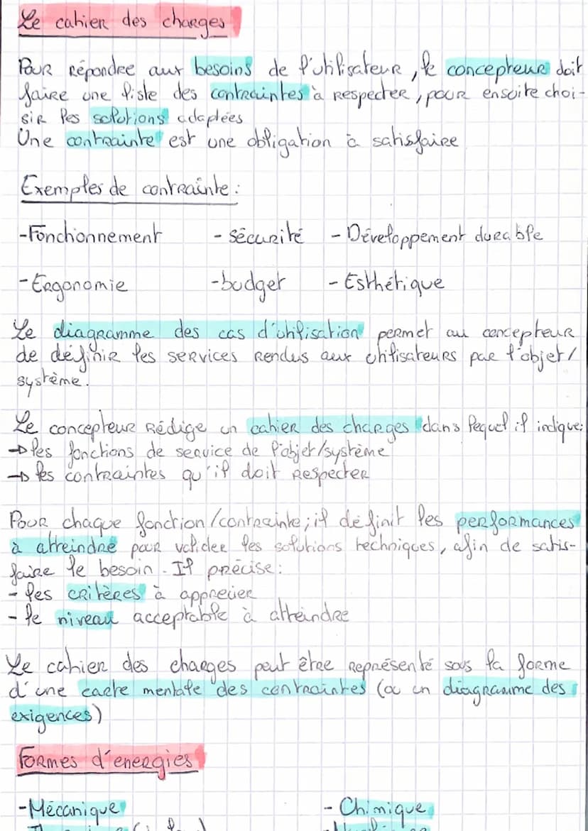 L'évolution des objets techniques.
Un Objet Technique (OT) Répond à un besoin.
Une famille Regroupe des OT qui ont la même fonction d'urge
f