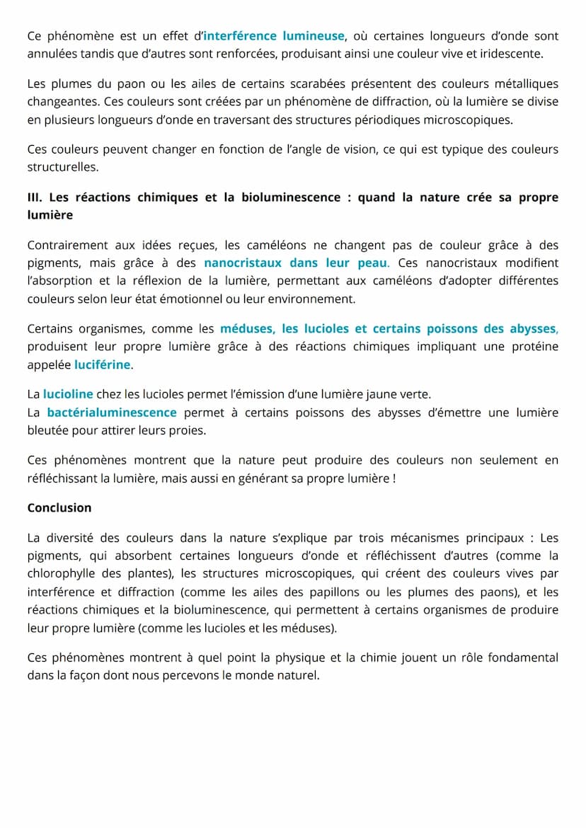 # GRAND ORAL PHYSIQUE CHIMIE
Comment peut on expliquer la diversité des
couleurs dans la nature?

Lorsque nous observons la nature, nous som