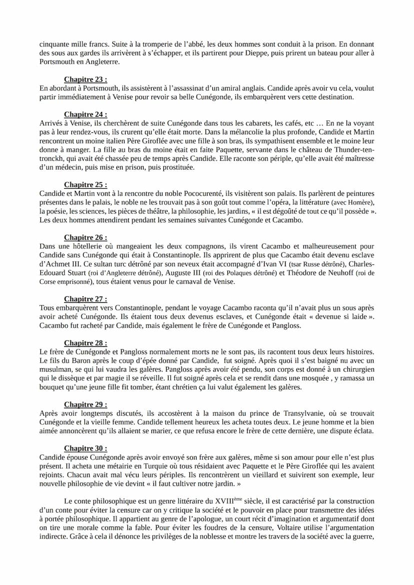 Noa Quaillet
Fiche de lecture de Candide, Voltaire
Voltaire de son vrai nom François-Marie Arouet est né le 21 novembre 1694. Il est poète, 