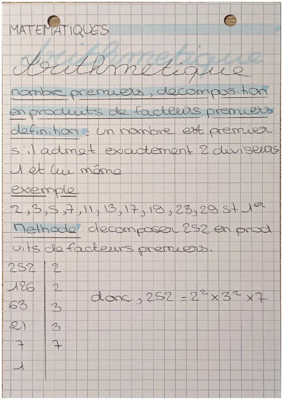 Apprends la Décomposition en Facteurs Premiers et le Calcul du PPCM et PGCD