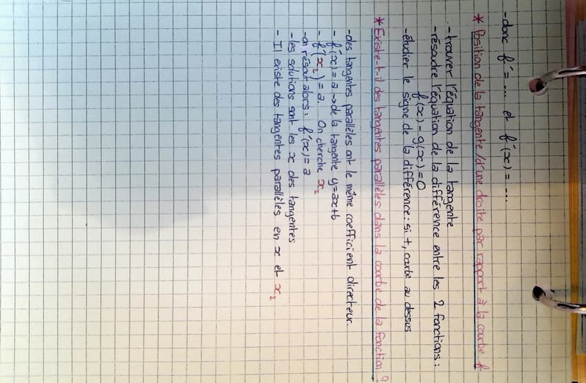 Maths
La derivation methodes
Calculer le nombre derive d'une fonction.
-calculer le taux de variation: (b) = f(xco+h)-f(26₂)
b
- calculer la