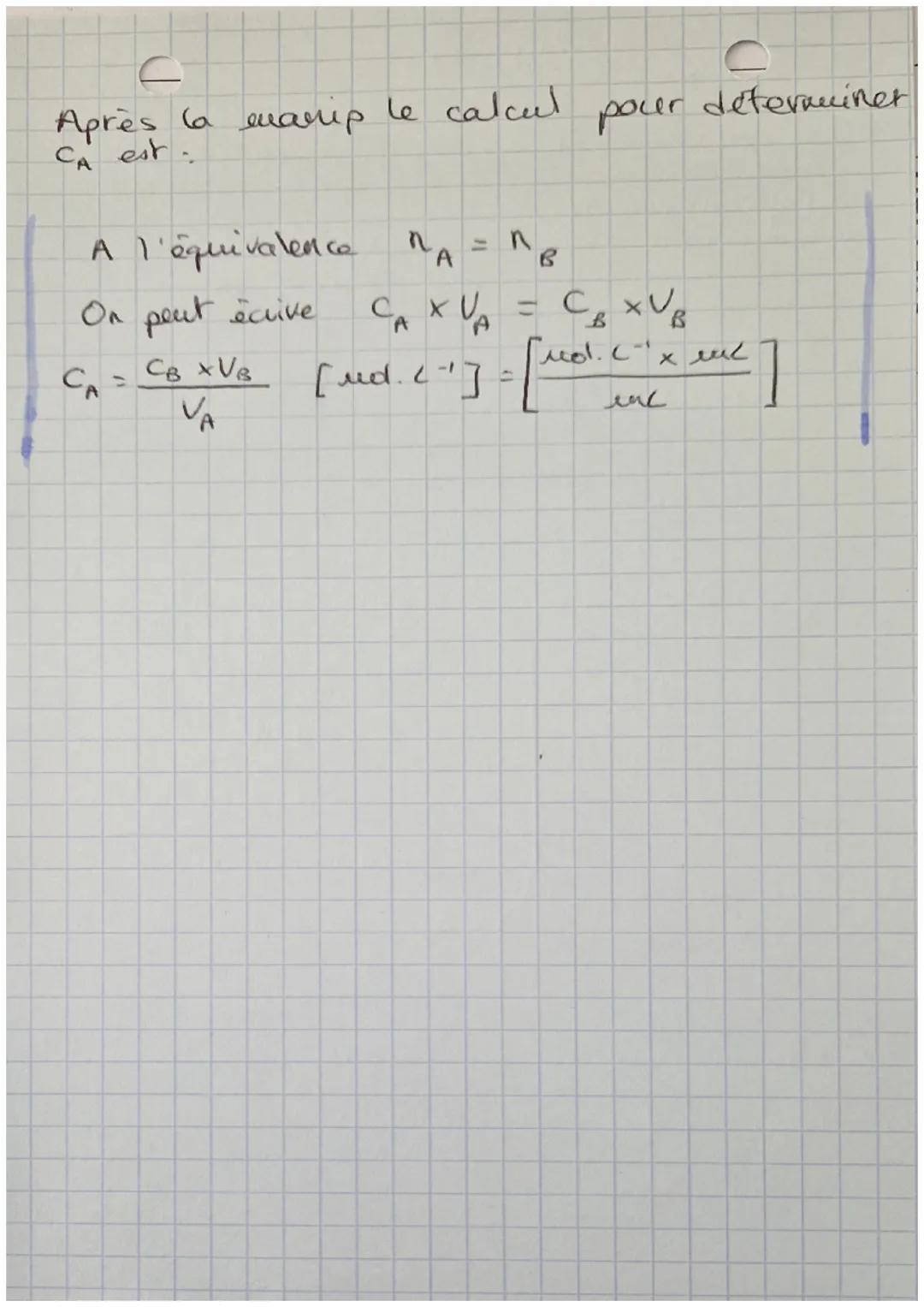 Biotechndogie

PRINCIPE DU DOSAGE VOLUMÉTRIQUE

Il quantifie les molécules d'une solution
(Cancentration inconnue), par mesure directe
d'un 