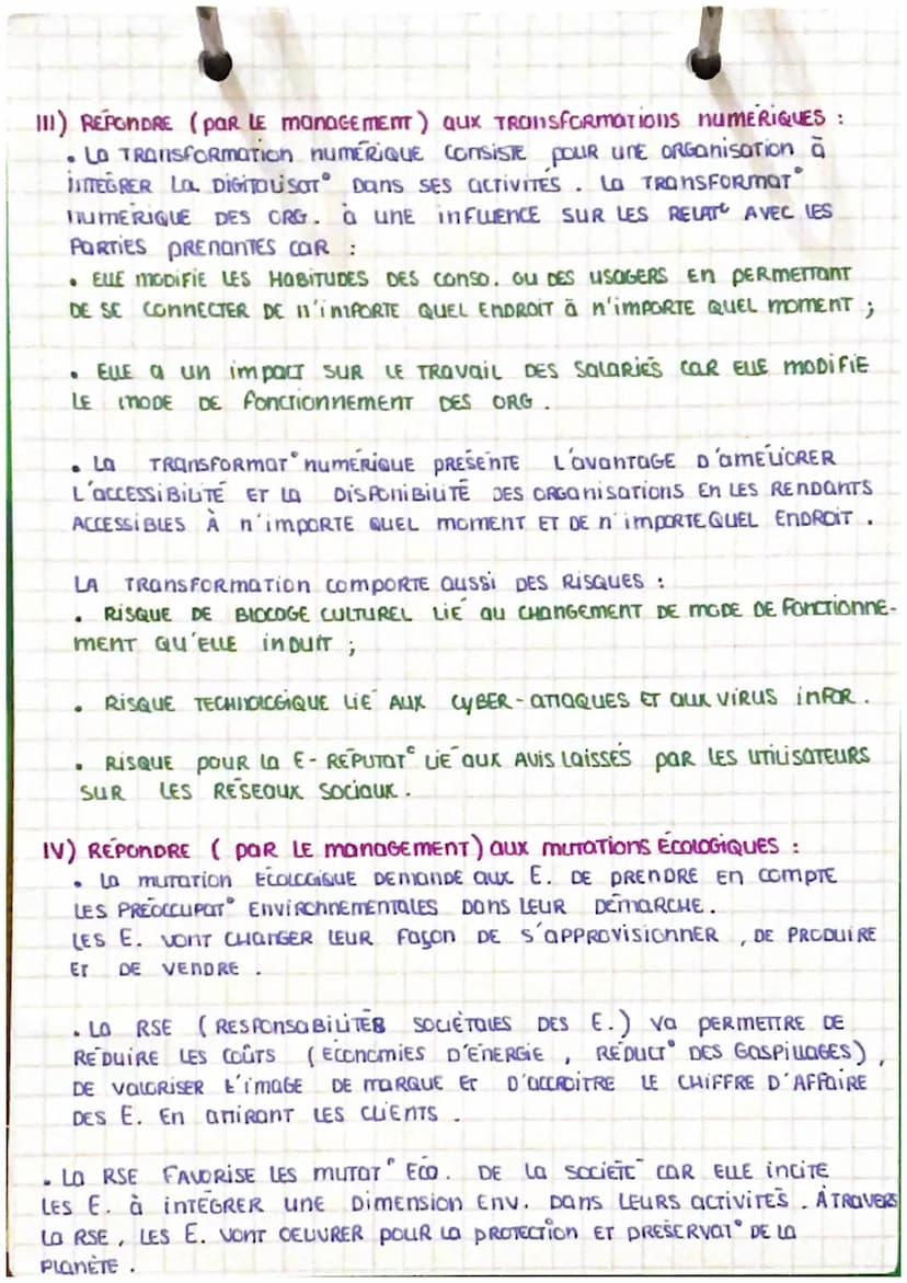 1) EnvisaGER L'Environnement Dans un ÉCOSYSTÈME :
. PARTIES PRENANTES INTERNES SONT CONSTITUE POR L'ENSEMBLE DES ACTEURS
SITUÉS AU sein DE L