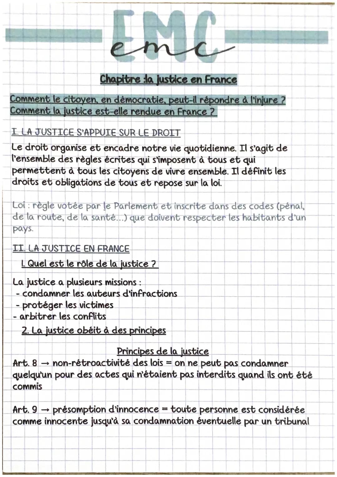 EMC
Chapitre la justice en France
Comment le citoyen, en démocratie, peut-il répondre à l'injure ?
Comment la justice est-elle rendue en Fra