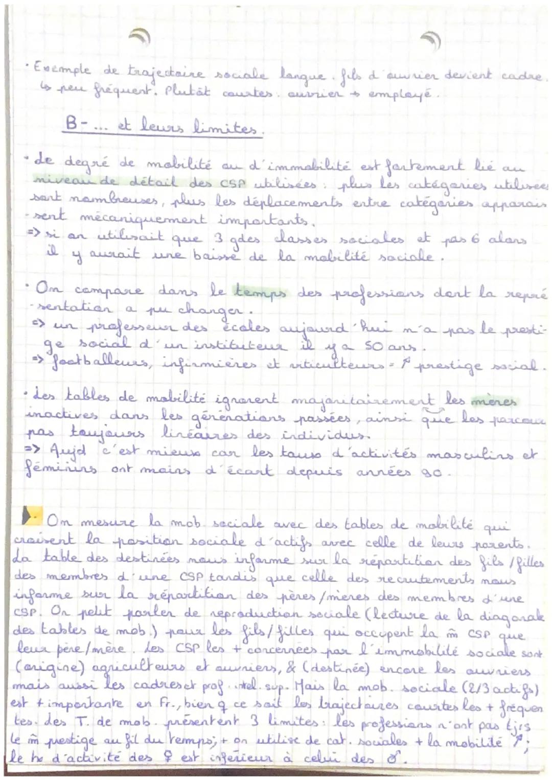 Socio 3.1.
Quelles sont les caractéristiques
contemporaines des facteurs de mobilité?
• Il esciste plusieurs types de mobilités :
Mobilité g