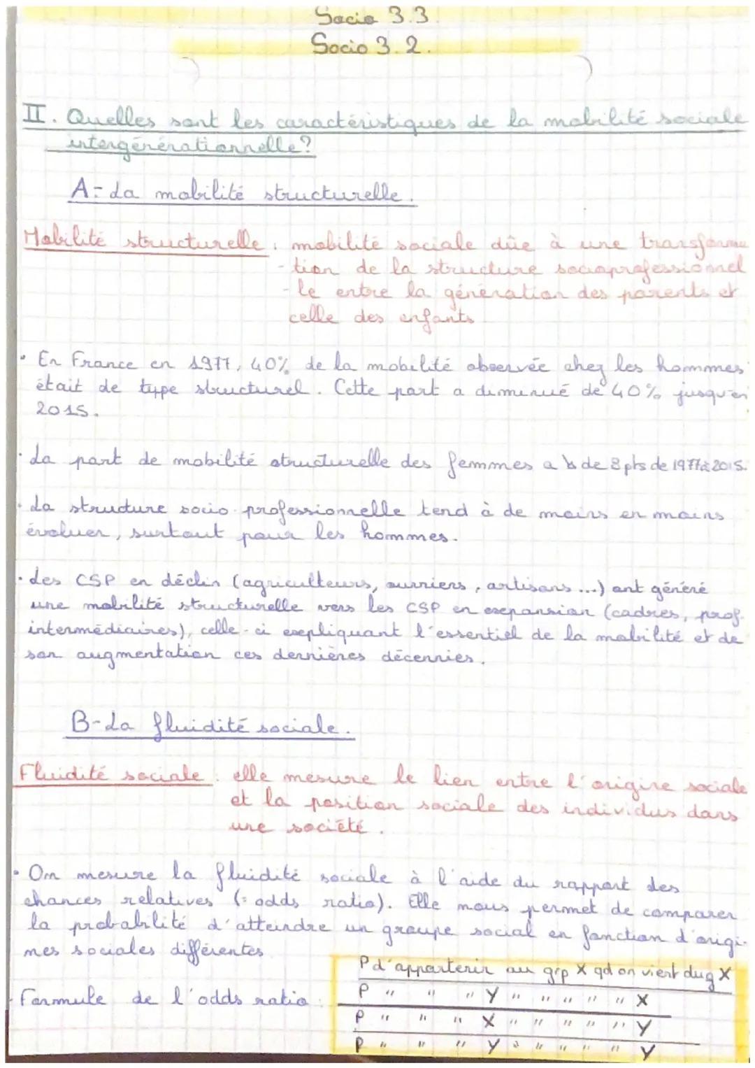 Socio 3.1.
Quelles sont les caractéristiques
contemporaines des facteurs de mobilité?
• Il esciste plusieurs types de mobilités :
Mobilité g