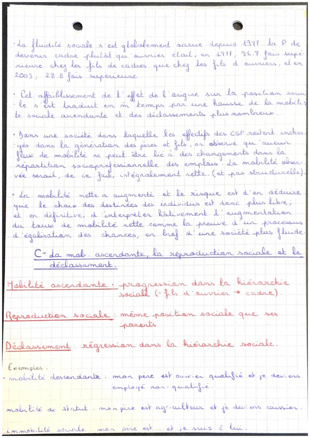 Socio 3.1.
Quelles sont les caractéristiques
contemporaines des facteurs de mobilité?
• Il esciste plusieurs types de mobilités :
Mobilité g