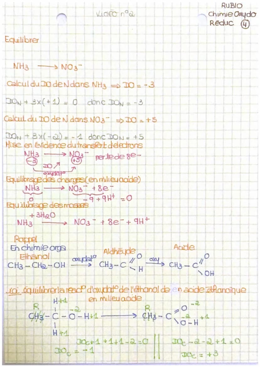 Chapitre: Oxydo réduction
DO = degréd'oxydat
Plan A degréd'oxydat
Definit et calcul dub
Leto est lié au nombre d'electrons perdu ou gagné, r