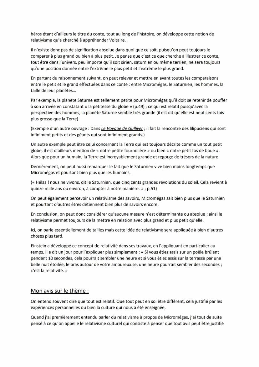 ANALYSE DE THEME
Le relativisme dans Micromégas
07 JANVIER 2022
THEA MONTES 3°A Biographie de Voltaire :
Voltaire (son vrai nom étant Franço