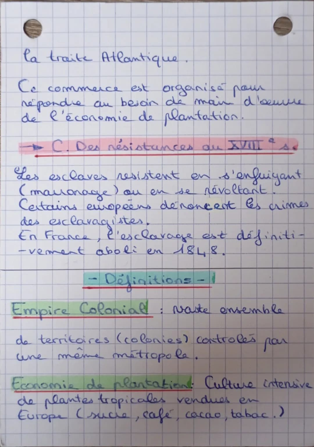 Histoice
Grands commerces, traites.
et esclavage au XVII´s.
Problématique : Comment l'Europe
exerce t-elle sa domination an
XVIIIe siècle ?
