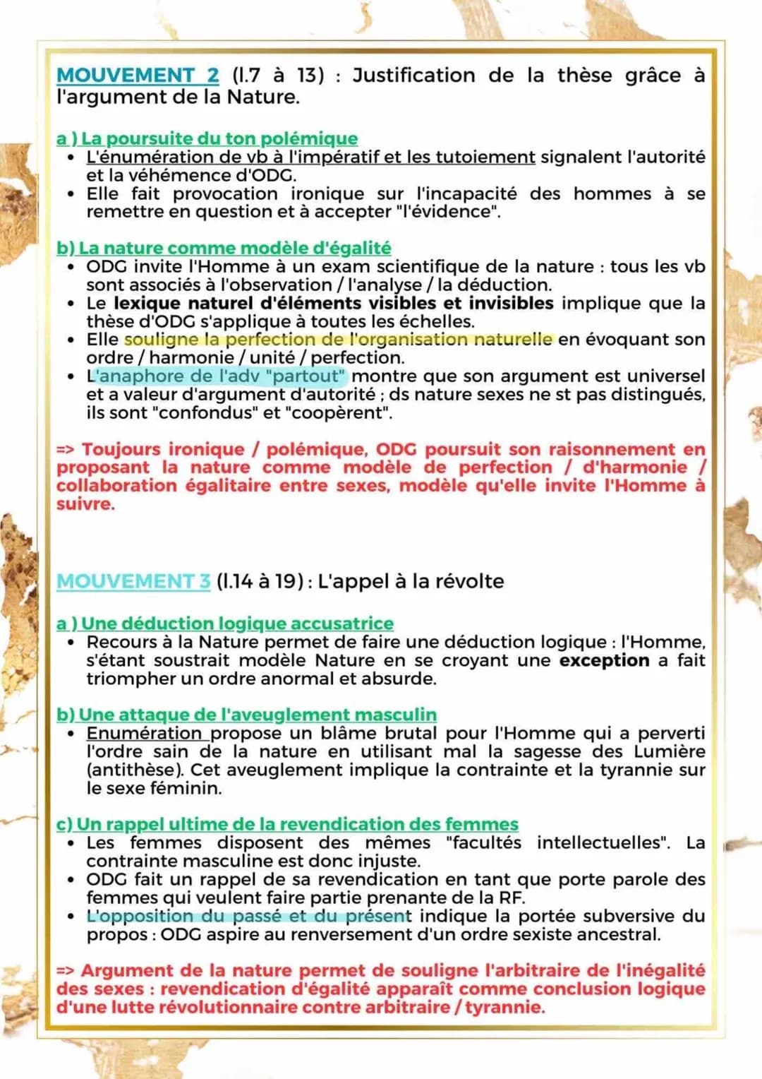 LA LITTÉRATURE D'IDÉES DU XVIEME AU XVIIIEME SIECLE
EXORTATION AUX HOMMES
ECRIRE ET COMBATTRE POUR L'ÉGALITÉ INTRODUCTION
La Révolution Fran