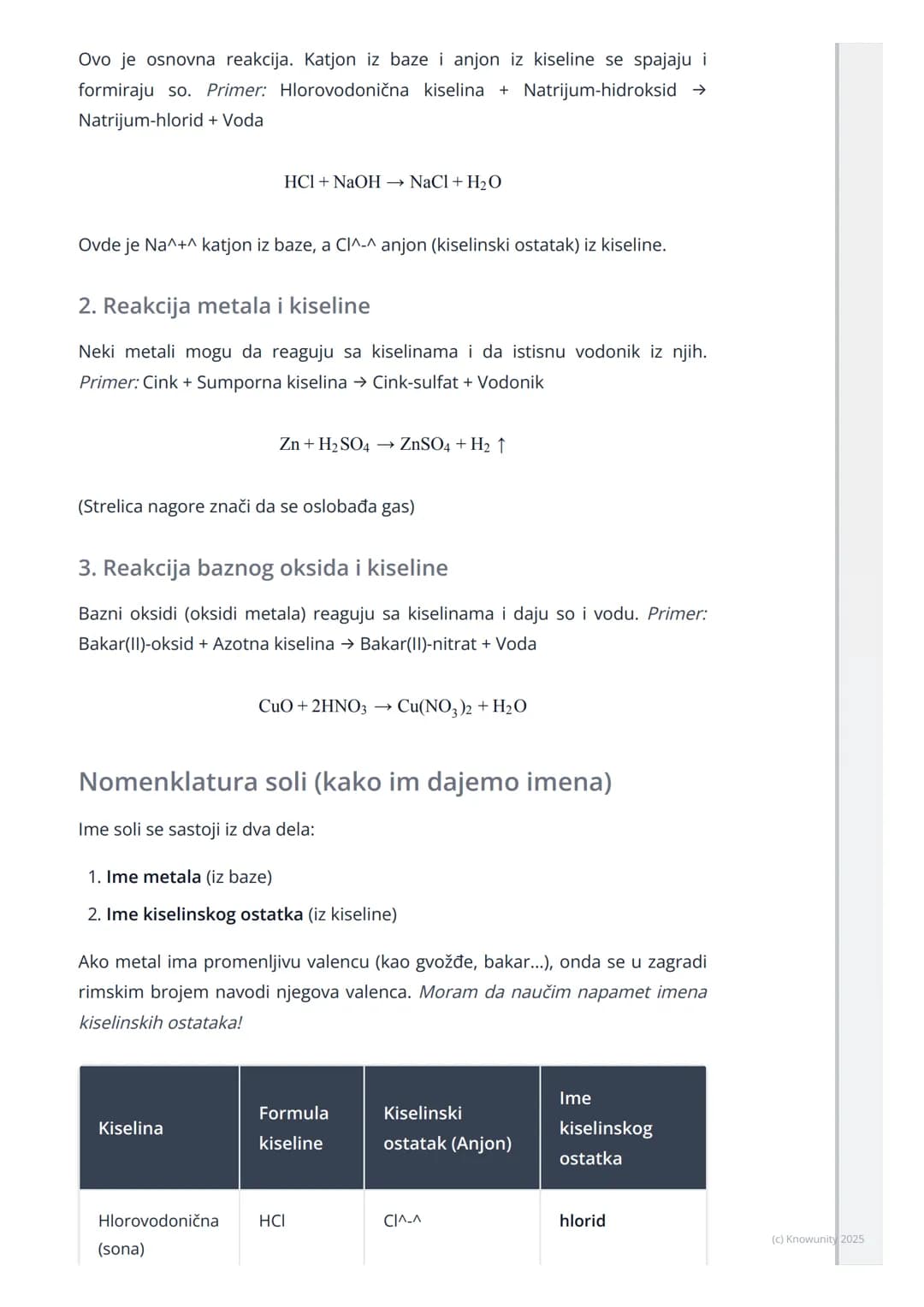 # Soli

Uvod u soli

Soli su velika grupa hemijskih jedinjenja. Nisu samo kuhinjska so (NaCl). U
hemiji, so je svako jonsko jedinjenje koje 