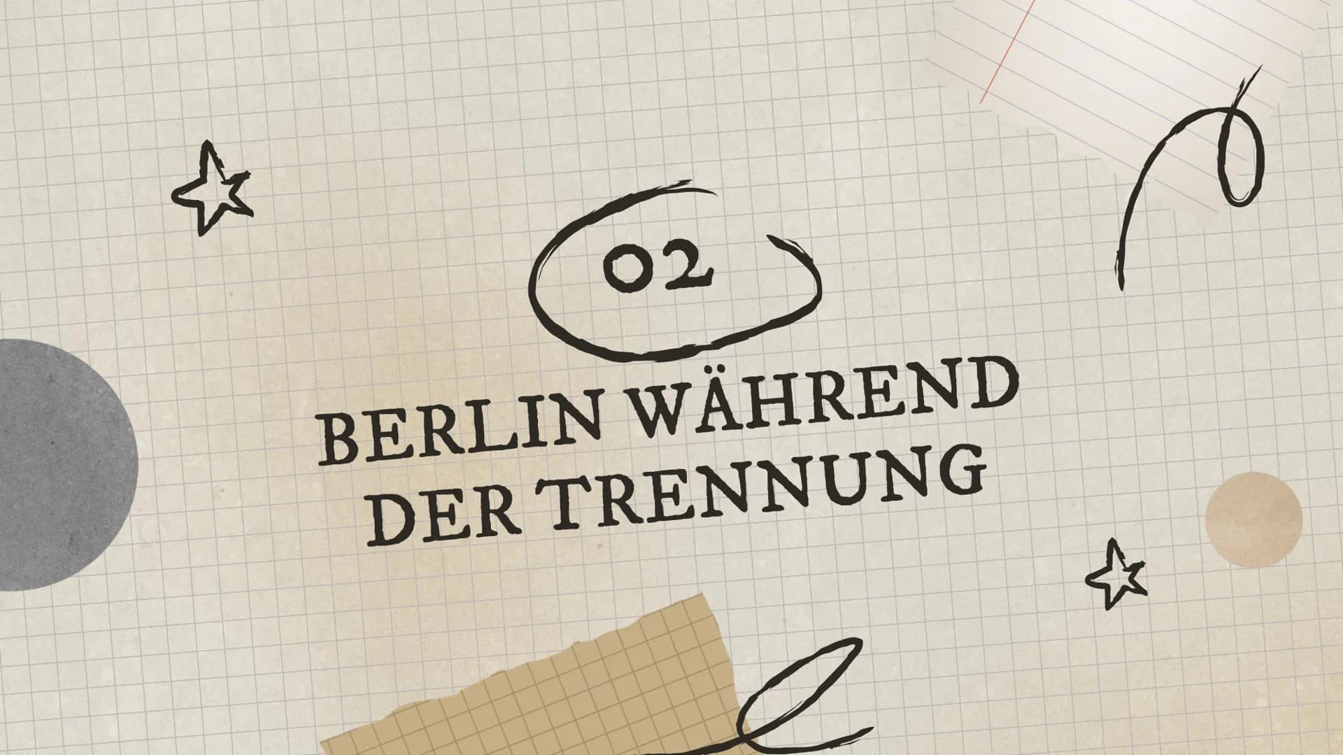 ☆
O
DIE DEUTSCHE
TEILUNG
☆☆ ☆
EINFÜHRUNG
OI DIE BEIDEN
DEUTSCHLANDS
03) DIE
BERLIN
02 WÄHREND
DER
TRENNUNG
WIEDERVEREINIGUNG
0 ☆
OI
DIE BEID