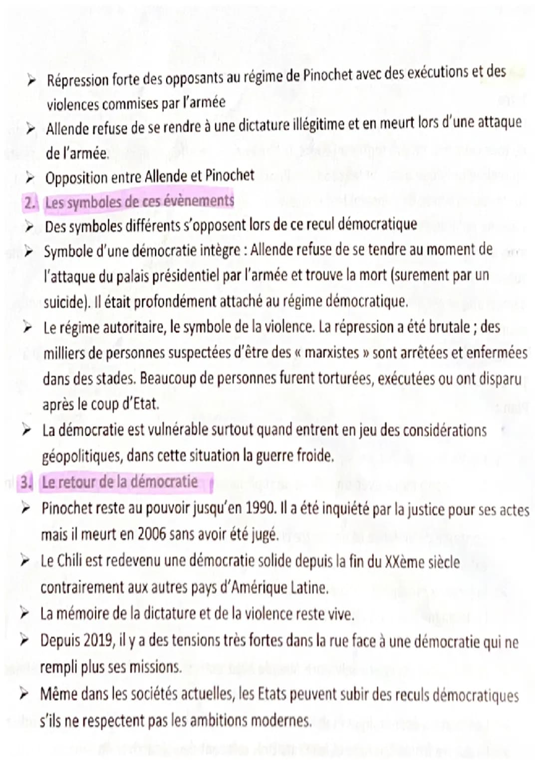 Sujet 3: Crise et fin de la démocratie: le Chili de 1970 à 1973
Intro :
Winston Churchill disait avec ironie que « la démocratie est le pire