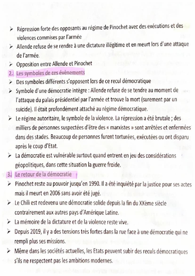 Sujet 3: Crise et fin de la démocratie: le Chili de 1970 à 1973
Intro :
Winston Churchill disait avec ironie que « la démocratie est le pire