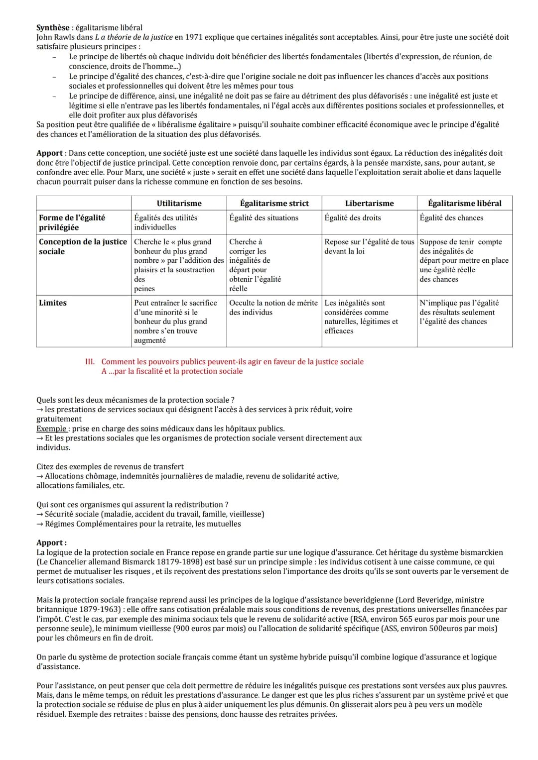 Regards croisés
Chapitre 4: Quelles inégalités sont compatibles avec les différentes conceptions de la justice sociale
Définitions :
Inégali