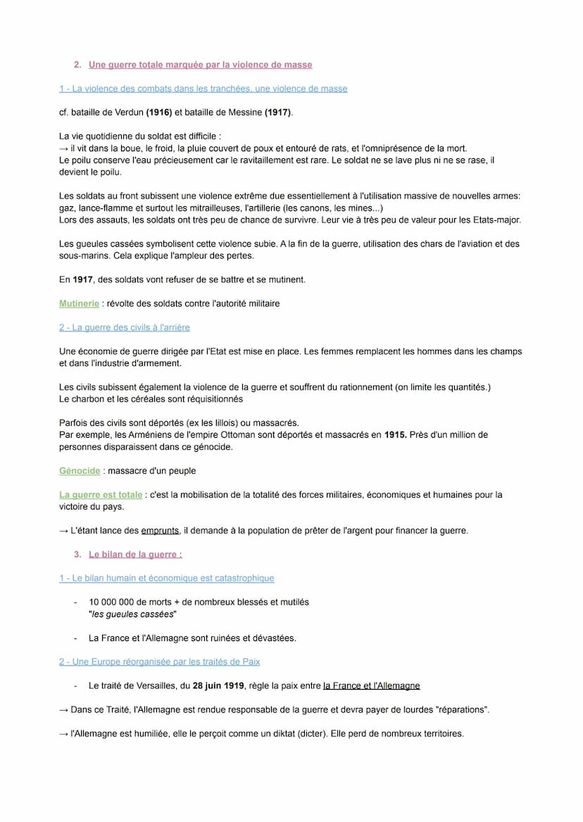 CIVILS ET MILITAIRES PENDANT LA PREMIÈRE GUERRE MONDIALE
vers une guerre totale (1914-1918)
Pourquoi parle-t-on de guerre totale et de viole