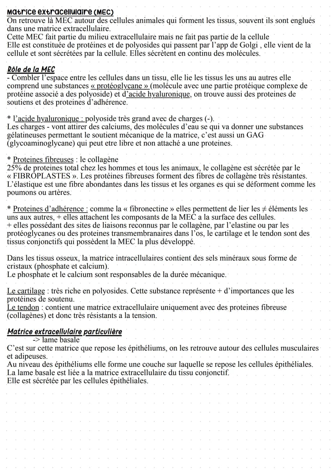 Paroi cellulaire et matrice extracellulaire
- les cellules bactérienne,
- les cellules de champignons
- algues
- champignons inférieurs
Poss