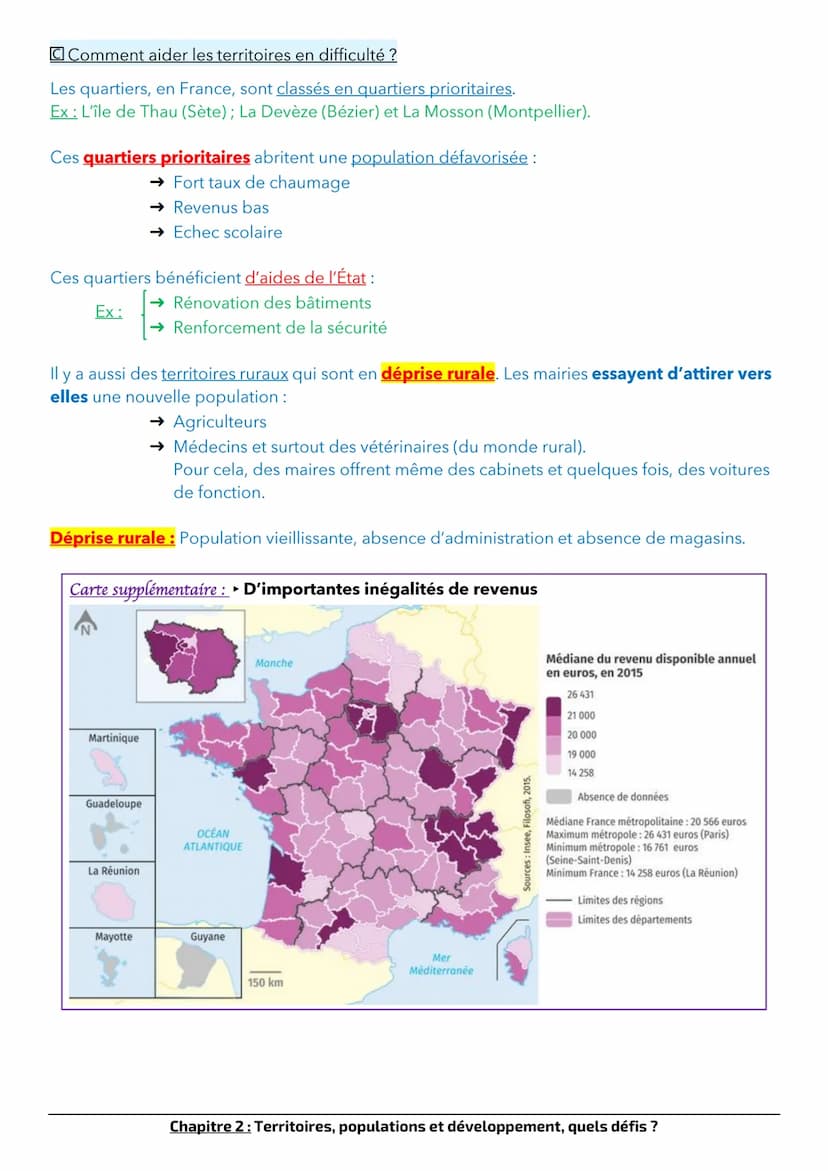 Chapitre 2 : Territoires, populations et développement, quels défis?
La population mondiale d'aujourd'hui est d'environ 7,5 milliards de per