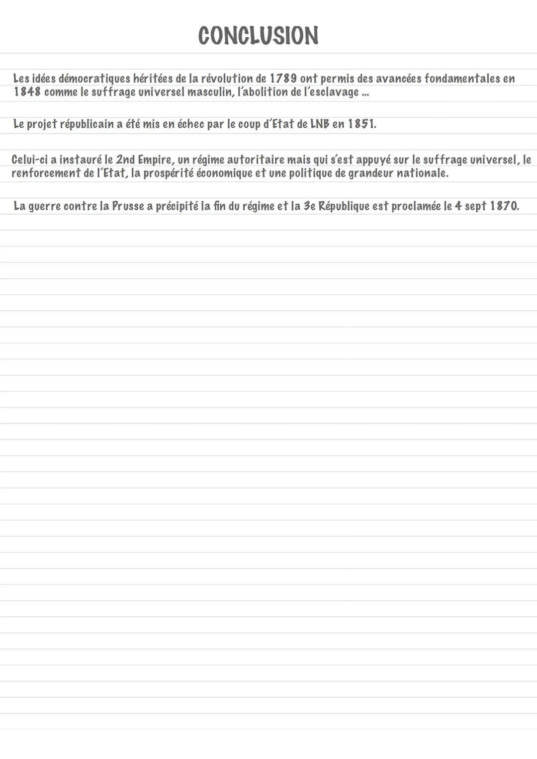 Sommaire
La difficile entrée dans l'âge démocratique : la deuxième république et le second empire.
Intro
Point de passage Lamartine
De la ré