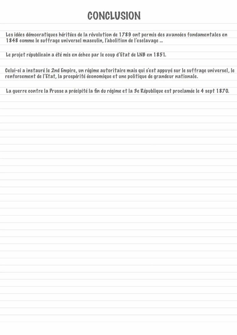Sommaire
La difficile entrée dans l'âge démocratique : la deuxième république et le second empire.
Intro
Point de passage Lamartine
De la ré