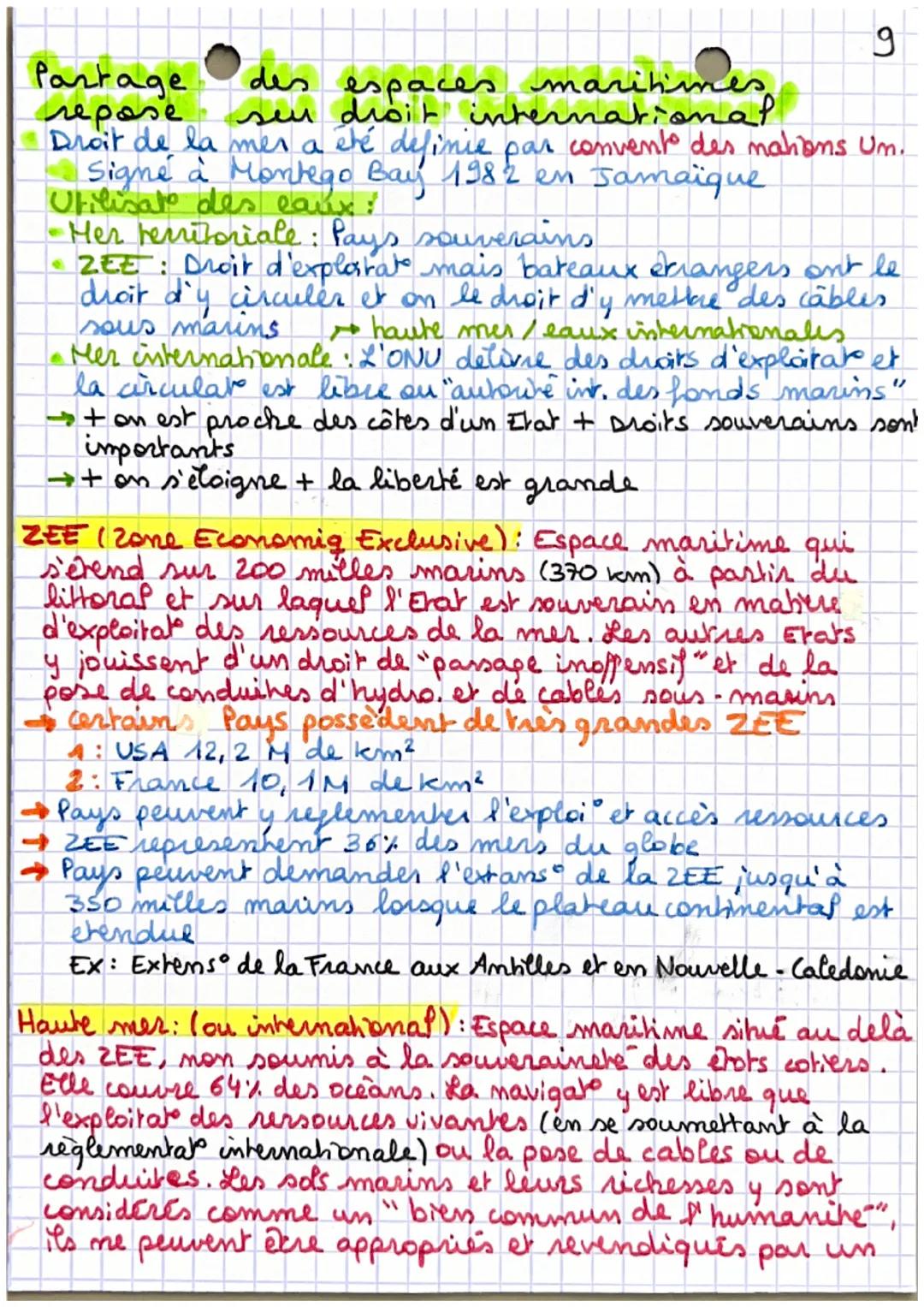# Gèo chap IV mers et ocean's

Dekroit: Parsage maritime erroit (jusqu'à 24 milles 144 km
marins) entre deux reves faisant communiquer deux
