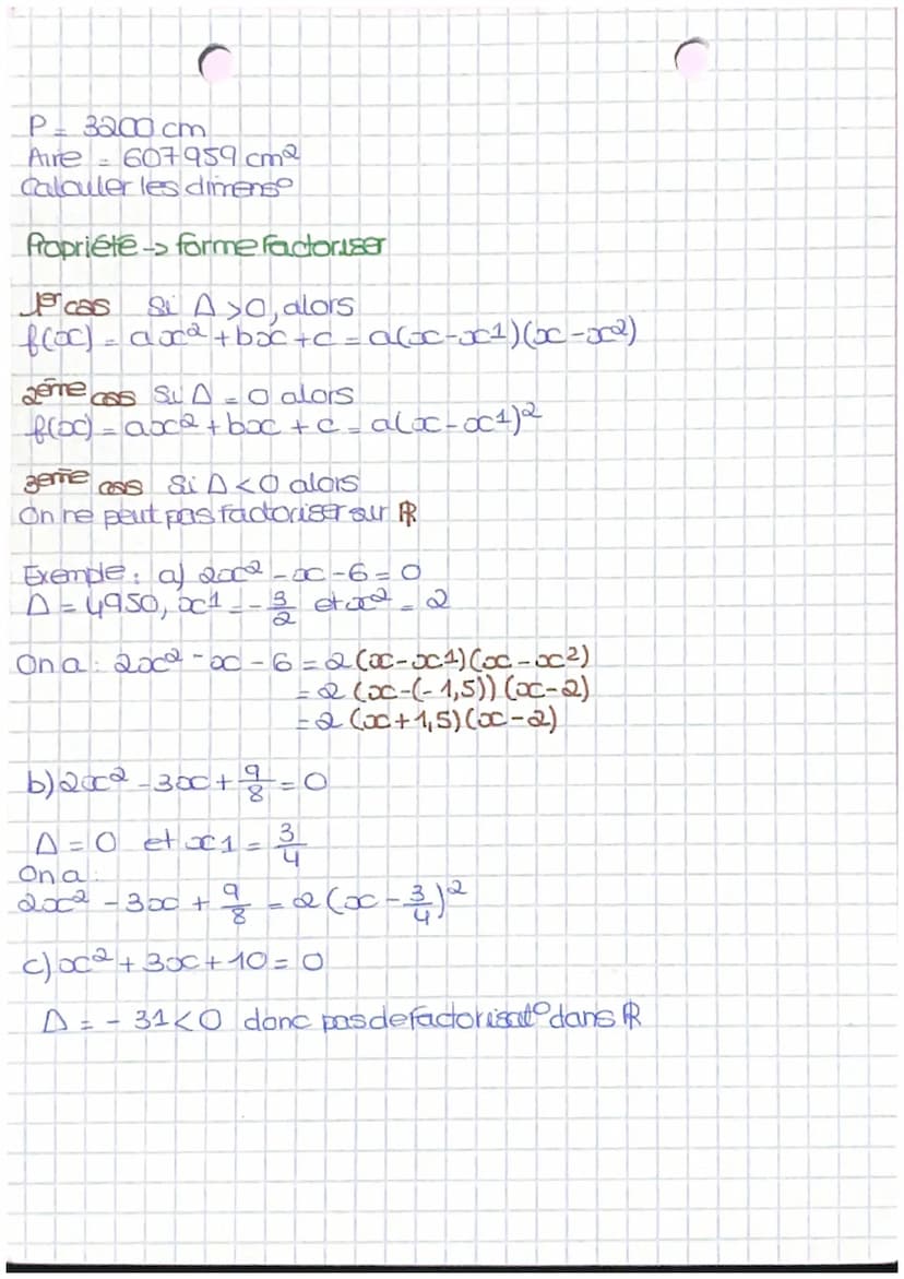 Definit
On appelle fond du second degré toute fonctif définie sur RR par :
f(x) = axc² +bac +c
ou a, b et c sont trois nombres reels avec a

