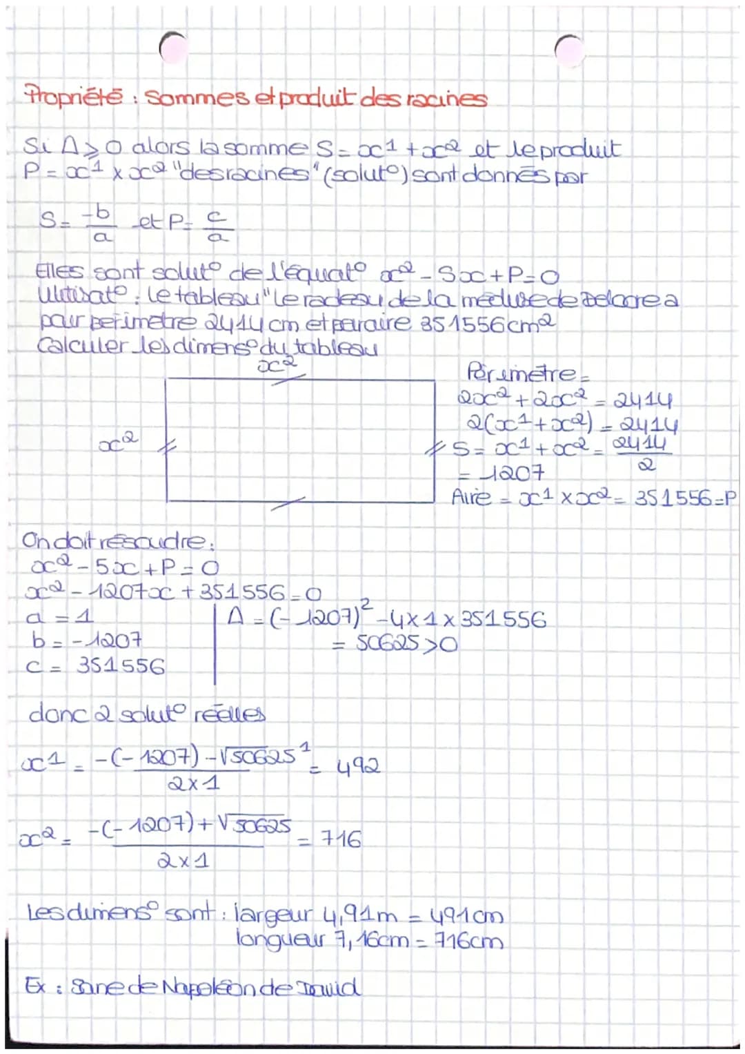 Definit
On appelle fond du second degré toute fonctif définie sur RR par :
f(x) = axc² +bac +c
ou a, b et c sont trois nombres reels avec a
