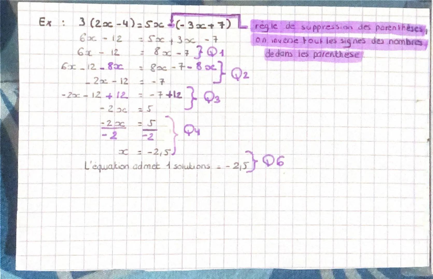 • Maths
Équations 10
REGLE 1
On ne change pas une égalité lorsqu'on
ajoute ou on soustrait un même nombre
à chacun de ses membre
x-11 = 8
x 